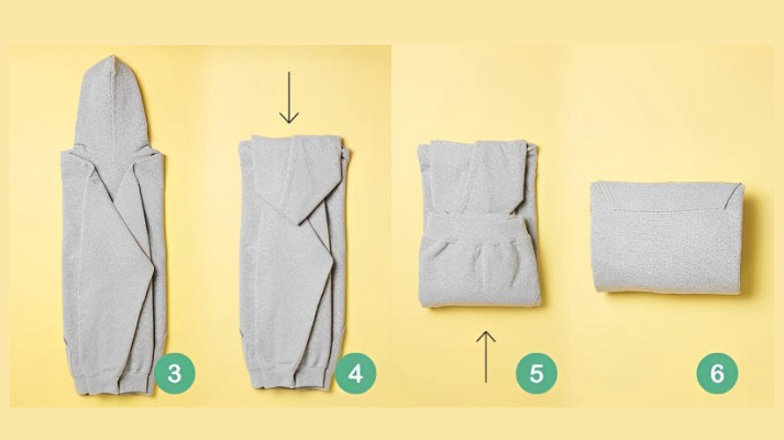 cách gấp áo hoodie