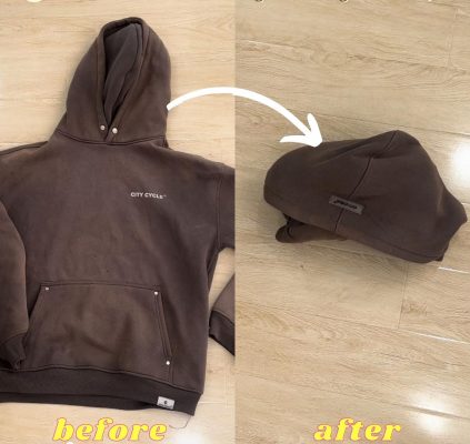 cách gấp áo hoodie